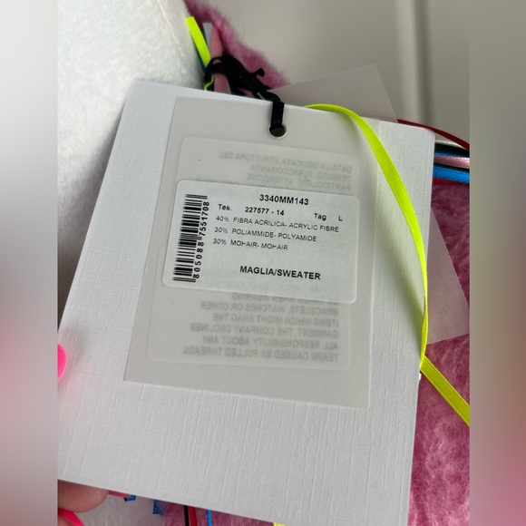 NEW MSGM Gradient Mohair Tie Dye Button Down Cardigan Oversized Sweater L - Picture 13 of 14